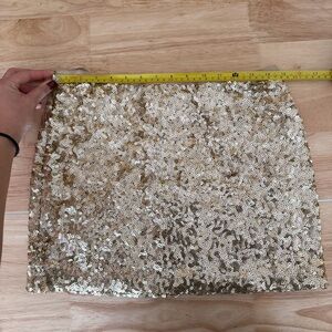 Y2K vintage party Sequin Gold Skirt nye